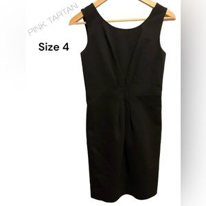 Pink Tartan Black Dress, Sz 4- See video